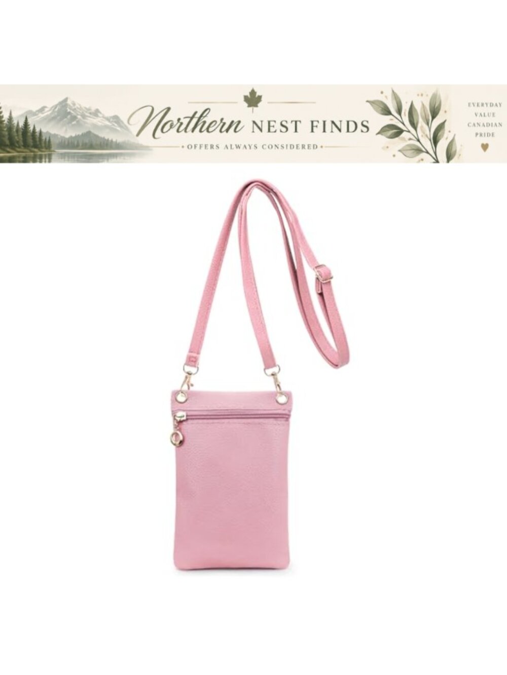 PU Leather Crossbody Phone Purse Small Satchel Bag for Women